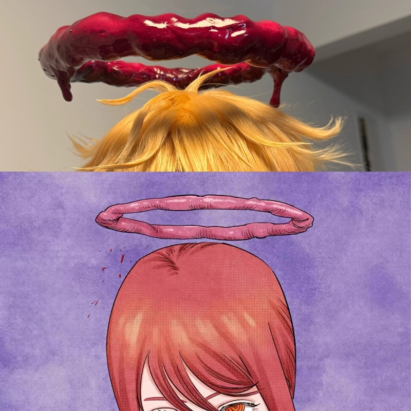 Women Accessories Products - Anime Makima Cosplay Kettingzaag Cos Rode