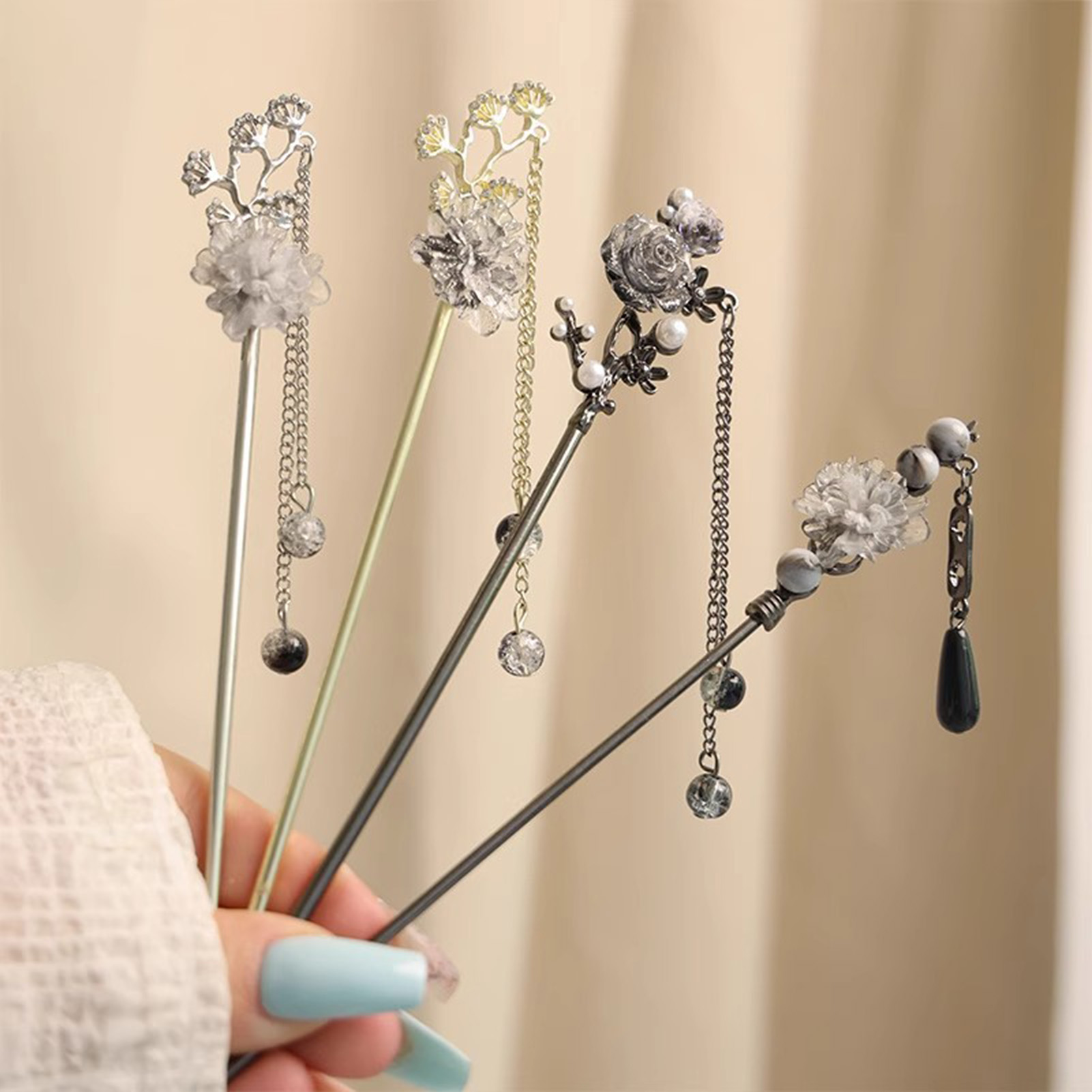 Elegante bloem haarstokjes vor - Women Accessories Chain recensie en prijs